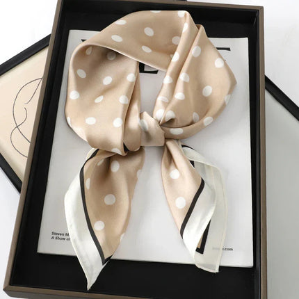 Sophie Silk Charm Scarf | Plaid Pattern, Versatile Accessory 20