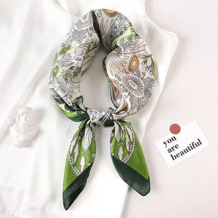 Sophie Silk Charm Scarf | Plaid Pattern, Versatile Accessory 22