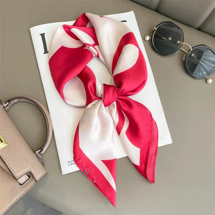 Sophie Silk Charm Scarf | Plaid Pattern, Versatile Accessory 23