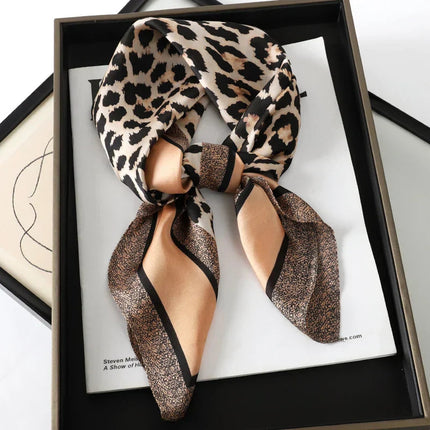 Sophie Silk Charm Scarf | Plaid Pattern, Versatile Accessory 29