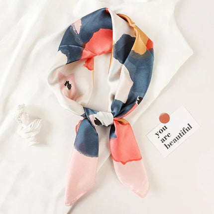 Sophie Silk Charm Scarf | Plaid Pattern, Versatile Accessory 33