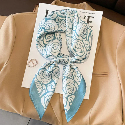 Sophie Silk Charm Scarf | Plaid Pattern, Versatile Accessory 39