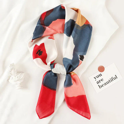 Sophie Silk Charm Scarf | Plaid Pattern, Versatile Accessory 40