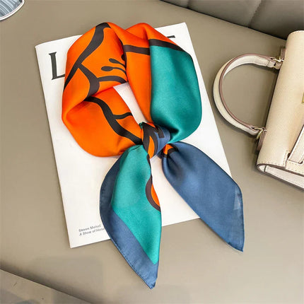 Sophie Silk Charm Scarf | Plaid Pattern, Versatile Accessory 45