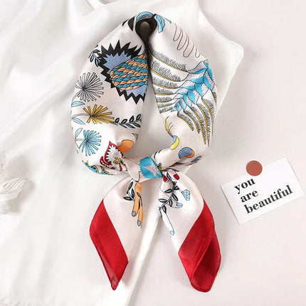 Sophie Silk Charm Scarf | Plaid Pattern, Versatile Accessory 52