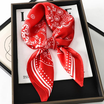 Sophie Silk Charm Scarf | Plaid Pattern, Versatile Accessory 57