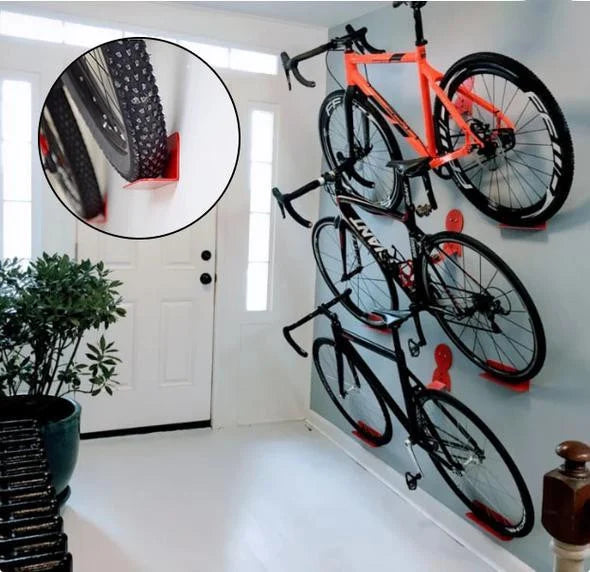 SpaceSaver | Bike Wall Holder with High-Carbon Steel Design | Efficient Storage Solution for All Bike Types 0