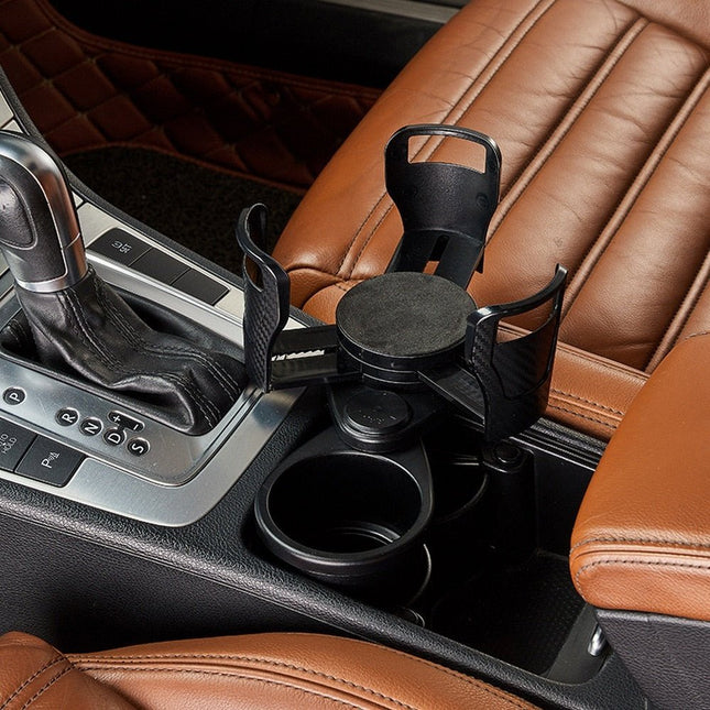 Space Saver | 2-in-1 Car Cup Holder with Adjustable Base | Rotating Design for Easy Access 1