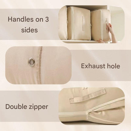 Space Saver | Self-Compression Storage Bags with Built-In Zipper | Durable Organizer for Clothes and Bedding 4
