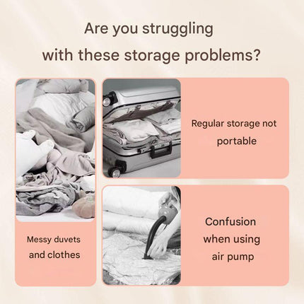 Space Saver | Self-Compression Storage Bags with Built-In Zipper | Durable Organizer for Clothes and Bedding 5