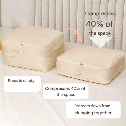 Space Saver | Self-Compression Storage Bags with Built-In Zipper | Durable Organizer for Clothes and Bedding 8