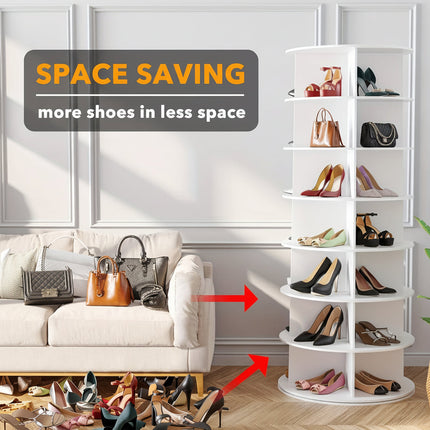 Space Saver | Shoe Rack for Closet with 360° Rotating Design | Multi-Tier Organizer for Efficient Shoe Storage 2
