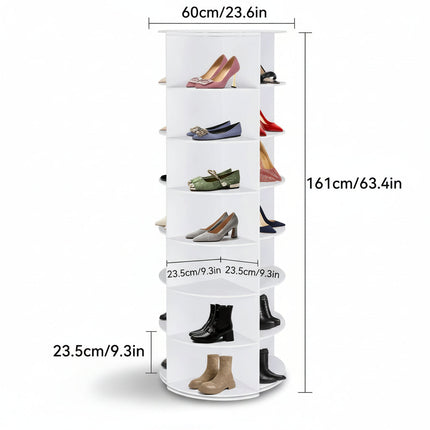 Space Saver | Shoe Rack for Closet with 360° Rotating Design | Multi-Tier Organizer for Efficient Shoe Storage 5