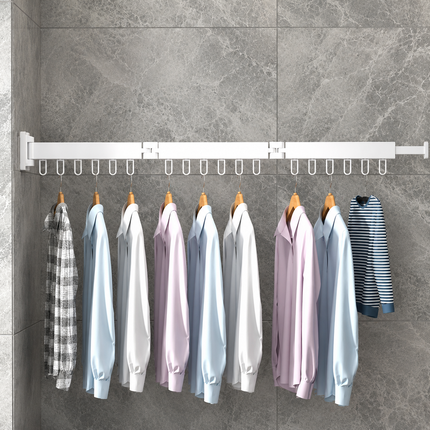 Space Saver | Wall Mounted Clothes Drying Rack with Retractable Design | Space-Saving Solution for Compact Laundry Areas