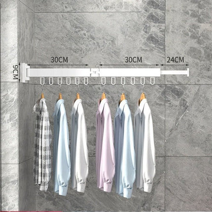 Space Saver | Wall Mounted Clothes Drying Rack with Retractable Design | Space-Saving Solution for Compact Laundry Areas 8