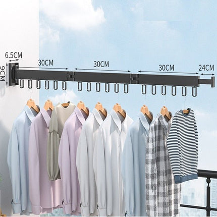Space Saver | Wall Mounted Clothes Drying Rack with Retractable Design | Space-Saving Solution for Compact Laundry Areas 9