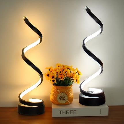 Dimmable USB Spiral Table Lamp with Modern Design | Adjustable Lighting Colors for Perfect Ambiance