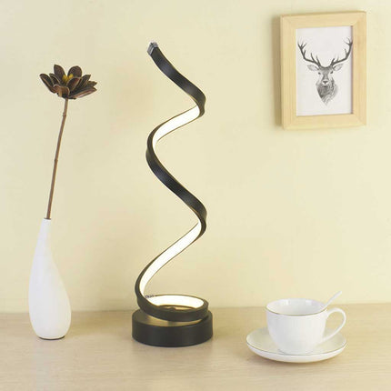 Dimmable USB Spiral Table Lamp with Modern Design | Adjustable Lighting Colors for Perfect Ambiance