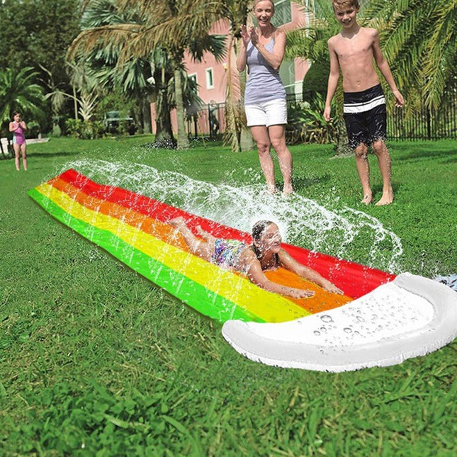Splashrush Trail | Extra-Long Water Slide with Rainbow Design | Ultimate Summer Fun for All Ages 1