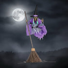 Spooky Decor | Hanging Witch Yard Decoration for Halloween with Large Flying Design | Perfect for Outdoor Displays 0