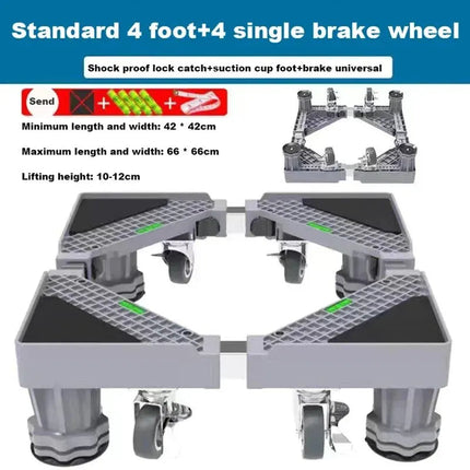 Stabilova | Adjustable Roll Base for Appliances with Shock Absorption | Height Adjustable & Lockable Wheels for Easy Mobility 5