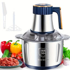 Stainless Steel Food Processor, Meat Grinder, Vegetable Chopper with 6 Blades, Large Food Chopper, Kitchen Appliance