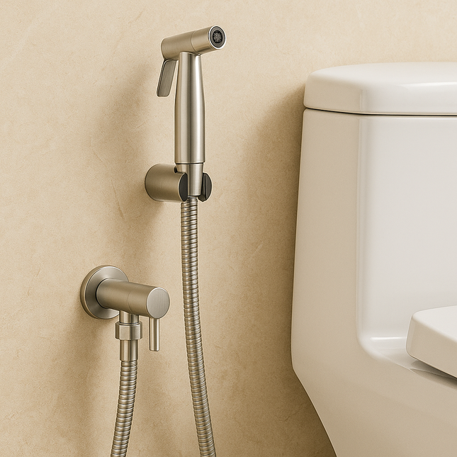 Stainless Steel Bidet Sprayer for Toilet with Adjustable Spray | Ergonomic Handheld Design for Maximum Hygiene 1