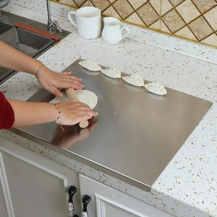 Stainless Steel Kitchen Cutting Board with Non-Slip Base | Durable & Hygienic Design for Safe Food Preparation 2