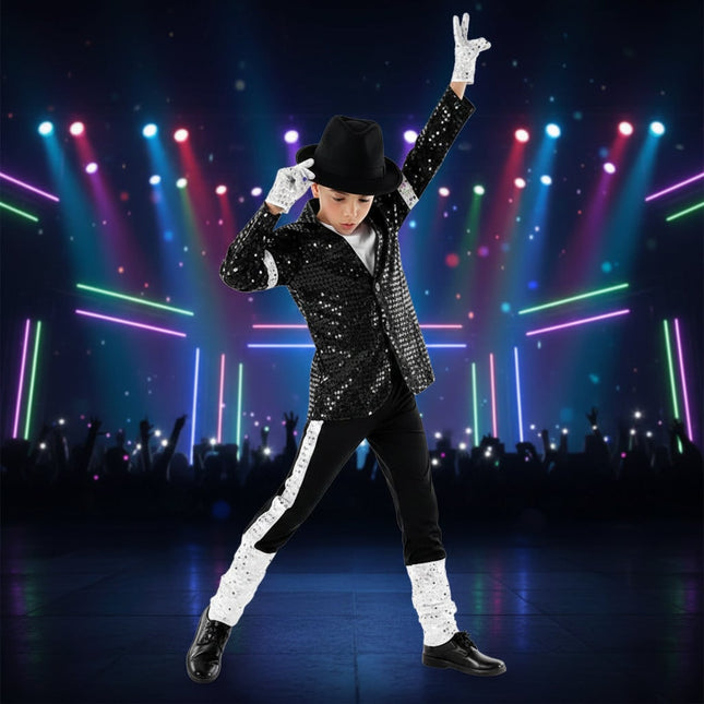 Star Performer | Kids Pop Star Dance Costume with Sparkling Design | Perfect for Halloween and Stage Events 0