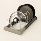 Kitchen Cabinet Organizer, Pots and Pans Organizer, Adjustable Stainless Steel Pot Lid Organizer, Cutting Board Holder