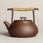 Japanese Teapot, Kyusu Tea Pot with Rope Handle, Small Ceramic Teapot for Everyday Brewing and Portable Use