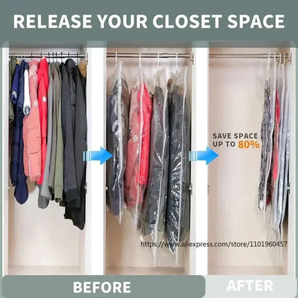 Storage Solutions | Vacuum Storage Bags for Clothes with Dustproof Design | Space-Saving Organizers for Efficient Closet Management 4