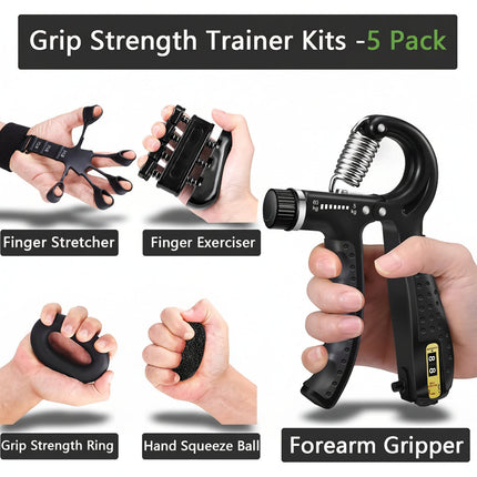 Strength Pro | Adjustable Hand Gripper Set with Metal Build | Forearm Trainer for Enhanced Grip Power 1