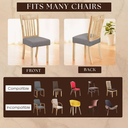 Stretch Dining Chair Covers Set of 4 with Snag-Resistant Fabric | Easy Fit for Daily Protection 4