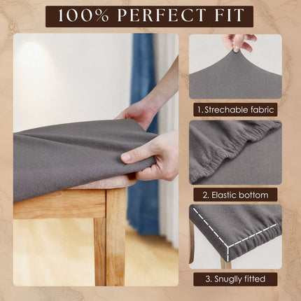 Stretch Dining Chair Covers Set of 4 with Snag-Resistant Fabric | Easy Fit for Daily Protection 5