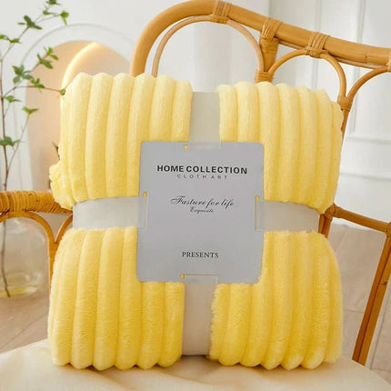 StripeWarm | Wide Flannel Fleece Blanket with Ultra-Soft Texture | Cozy Design for Autumn and Winter Comfort 2