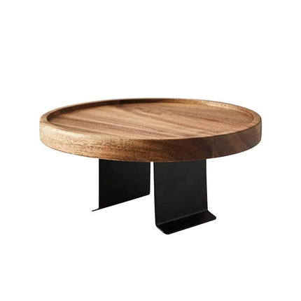 Stylish Clip-On Tray Table for Sofa with Solid Wood Design | Elegant Walnut Finish for Convenience 1