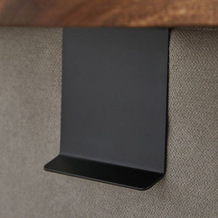 Stylish Clip-On Tray Table for Sofa with Solid Wood Design | Elegant Walnut Finish for Convenience 3