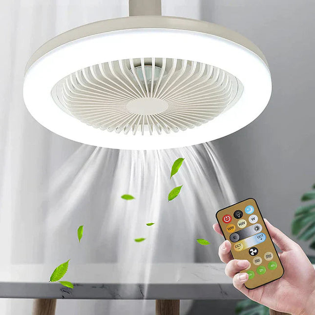 Stylish Flush Mount Ceiling Fan with Integrated LED Lights | Modern Design for Enhanced Home Comfort 0