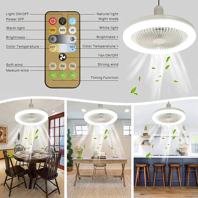 Stylish Flush Mount Ceiling Fan with Integrated LED Lights | Modern Design for Enhanced Home Comfort 1