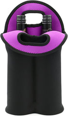 Stylish Insulated Dual-Bottle Wine Carrier with Neoprene Protection for Safe Travel 0