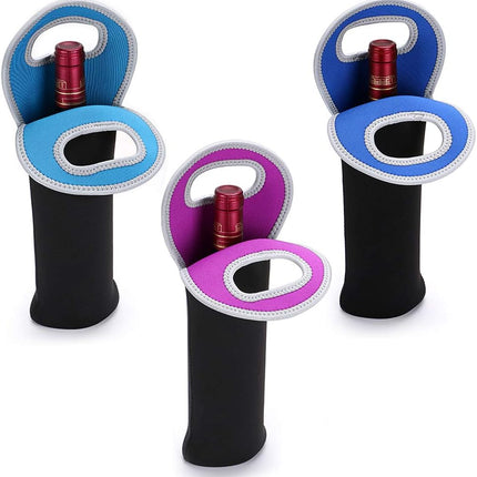 Stylish Insulated Dual-Bottle Wine Carrier with Neoprene Protection for Safe Travel 1