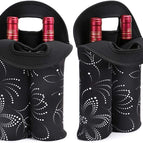 2PCS Black with Flower Pattern Style