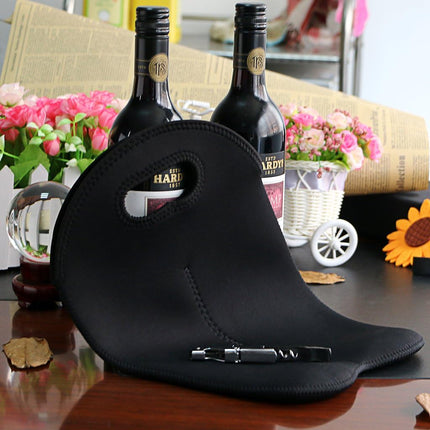 Stylish Insulated Dual-Bottle Wine Carrier with Neoprene Protection for Safe Travel 11