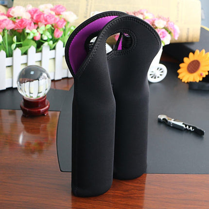 Stylish Insulated Dual-Bottle Wine Carrier with Neoprene Protection for Safe Travel 5