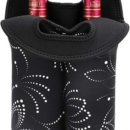 Stylish Insulated Dual-Bottle Wine Carrier with Neoprene Protection for Safe Travel 9