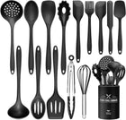 Stylish Kitchen Utensils Set | Black Silicone with Non-Stick & Heat-Resistant Features | Essential Tools for Effortless Cooking 0