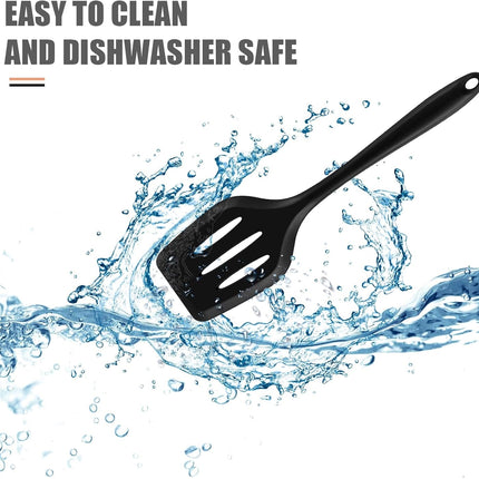 Stylish Kitchen Utensils Set | Black Silicone with Non-Stick & Heat-Resistant Features | Essential Tools for Effortless Cooking 4