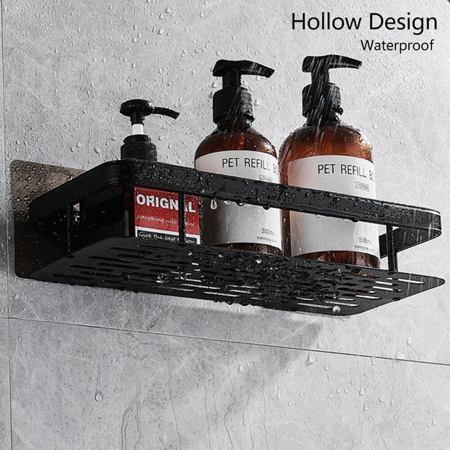 Stylish Metal Bathroom Shelf with Suction Cup Installation | Space-Saving Storage Solution for Organizing Essentials 1