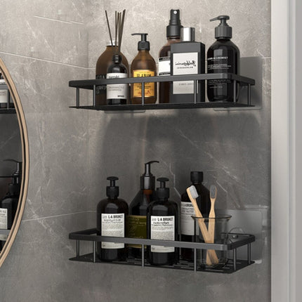 Stylish Metal Bathroom Shelf with Suction Cup Installation | Space-Saving Storage Solution for Organizing Essentials 11